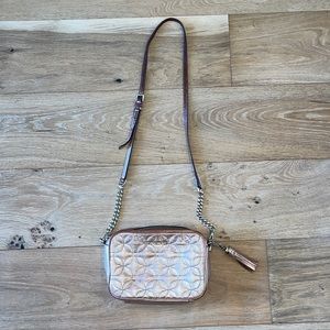 Vintage Michael Kors rose gold cross body purse